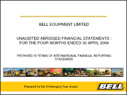 UNAUDITED ABRIDGED FINANCIAL STATEMENTS : 2nd QUARTER 2009